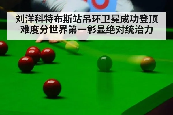 刘洋科特布斯站吊环卫冕成功登顶 难度分世界第一彰显绝对统治力
